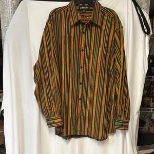 Y2K vintage - Pelle Pelle Men's Multicolor Striped Shirt